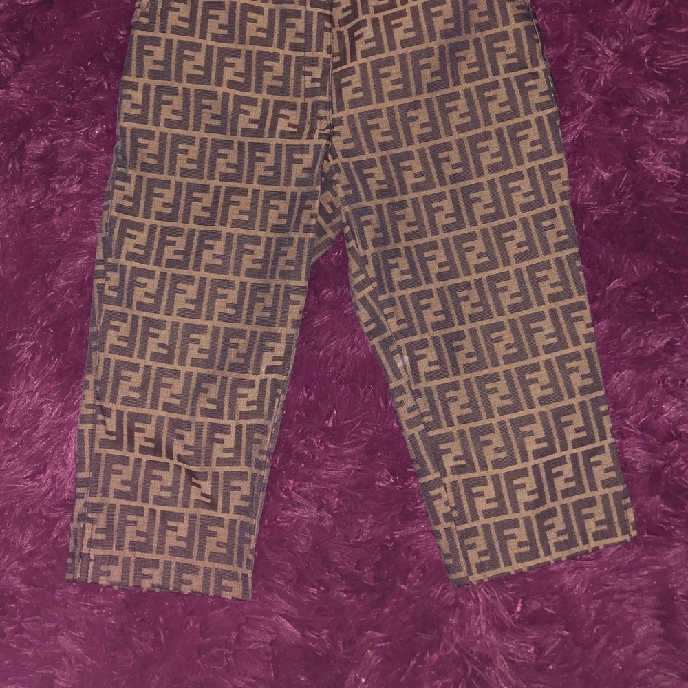 Fendi zucca monogram cropped pants
